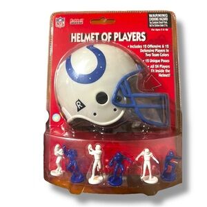 Vintage 2000 Indianapolis Colts Riddell Mini NFL Football Helmet w/ Mini Players